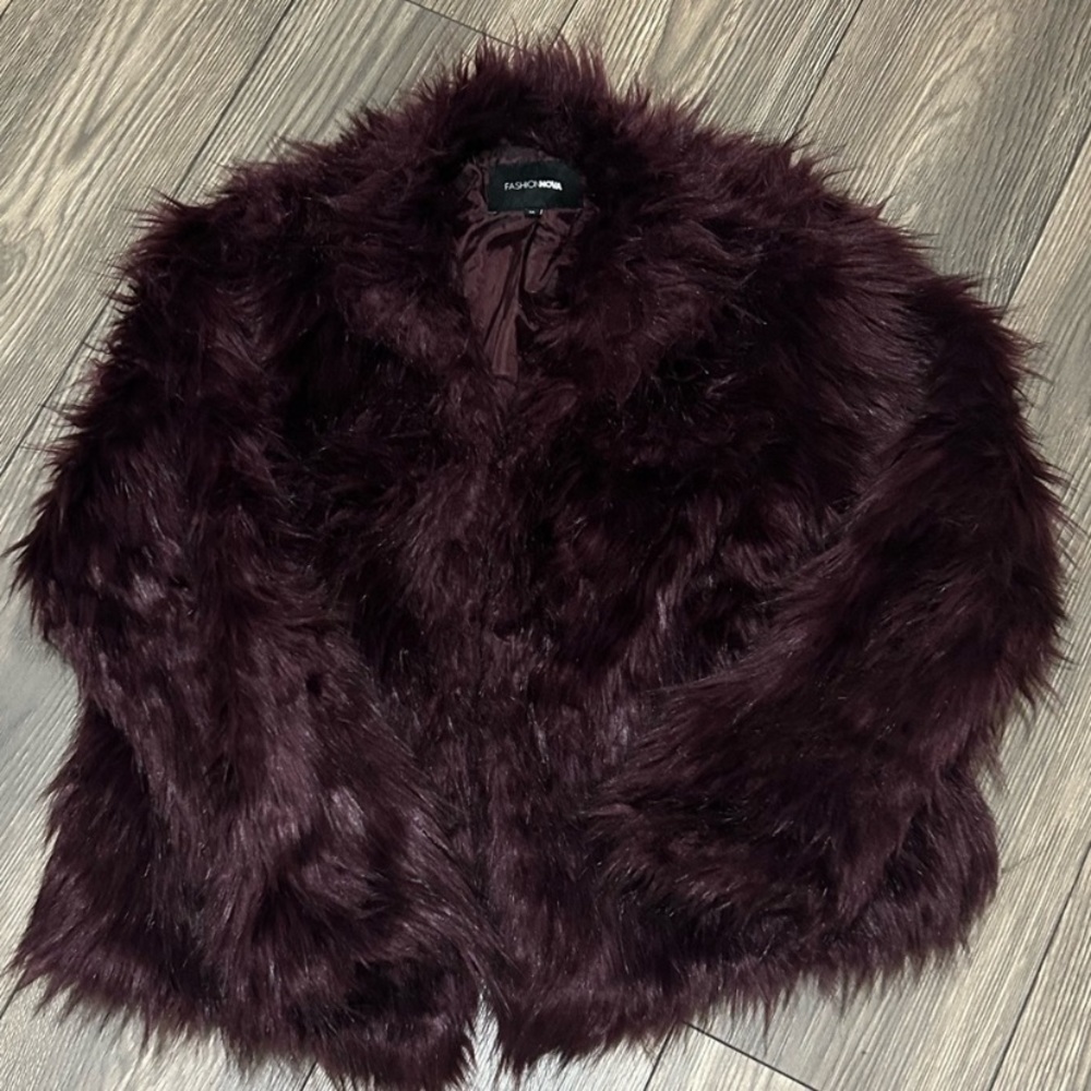 Fashion Nova Faux Fur Jacket sz 1X